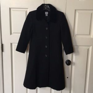 wool coat with fur collar